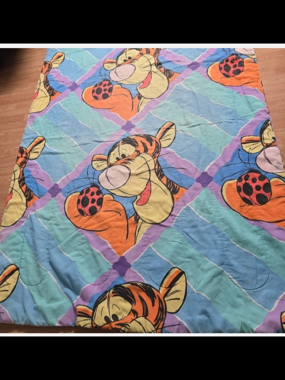 Vintage Double Sided Winnie The pooh Disney 90s Blanket